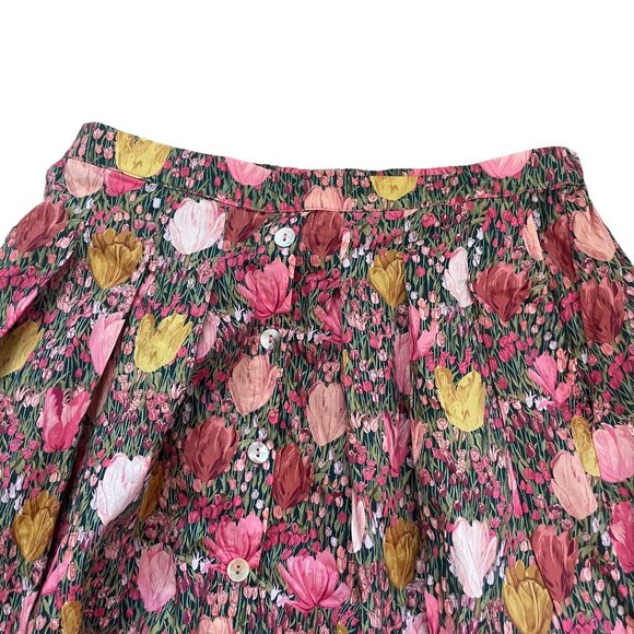 Birgitte Herskind Floral Print Midi Skirt Size 36 Cotton Womens Spring Fashion - Picture 2 of 6